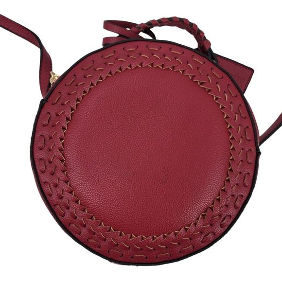 Sole Society Handbags - Sole Society Crossbody Round Bag Vegan Leather Red New Purse